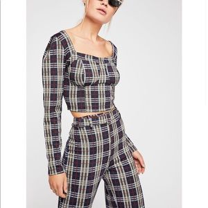NWT Free People modern love set crop top and pant